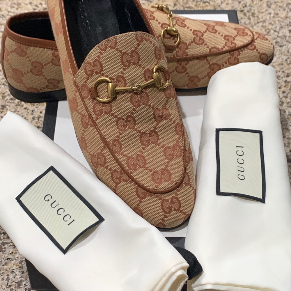 Gucci Jordaan GG canvas loafer Woman Size 38 - Picture 13 of 13